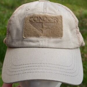 Condor Mesh Tactical Team Cap Tan TCM-003 Hook and Loop Patch Hat Mens OSFM